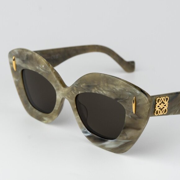 Loewe ANAGRAM Men Sunglasses Green Brown Cat Eye LW40127I 60E NEW AUTHENTIC - Picture 6 of 11